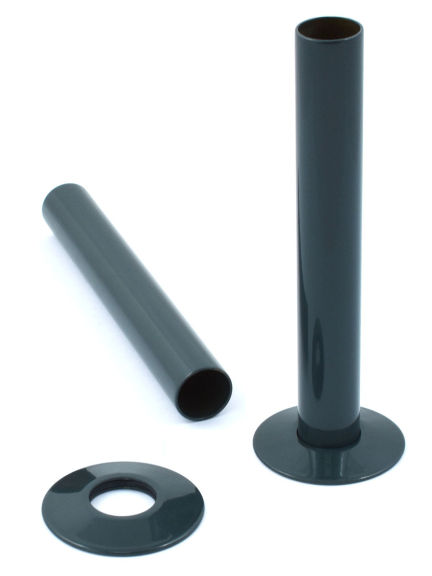 Reina Grace Towel Rail in Anthracite & White - 780 x 500mm